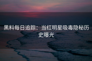 黑料每日追踪：当红明星吸毒隐秘历史曝光
