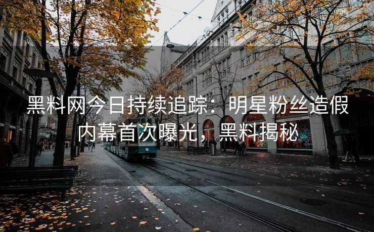 黑料网今日持续追踪：明星粉丝造假内幕首次曝光，黑料揭秘